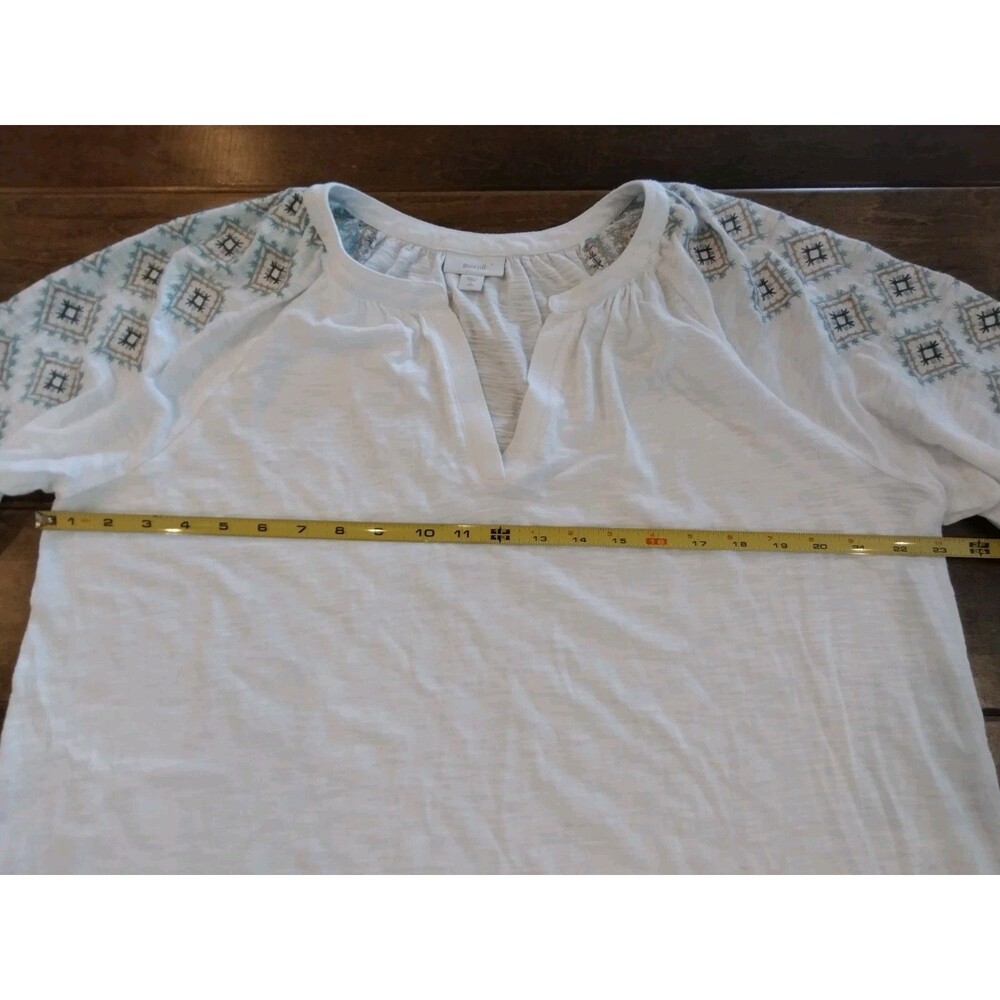 J. JILL PURE Women's white knit embroidered long-sleeve top - L Tall - Picture 8 of 8